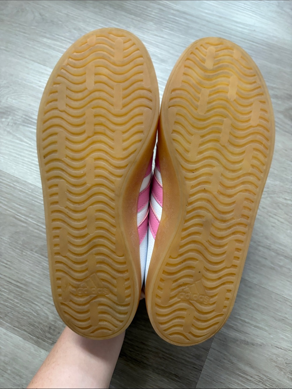 adidas Women's White, Pink & Gum Classic Sneakers - Picture 6 of 6